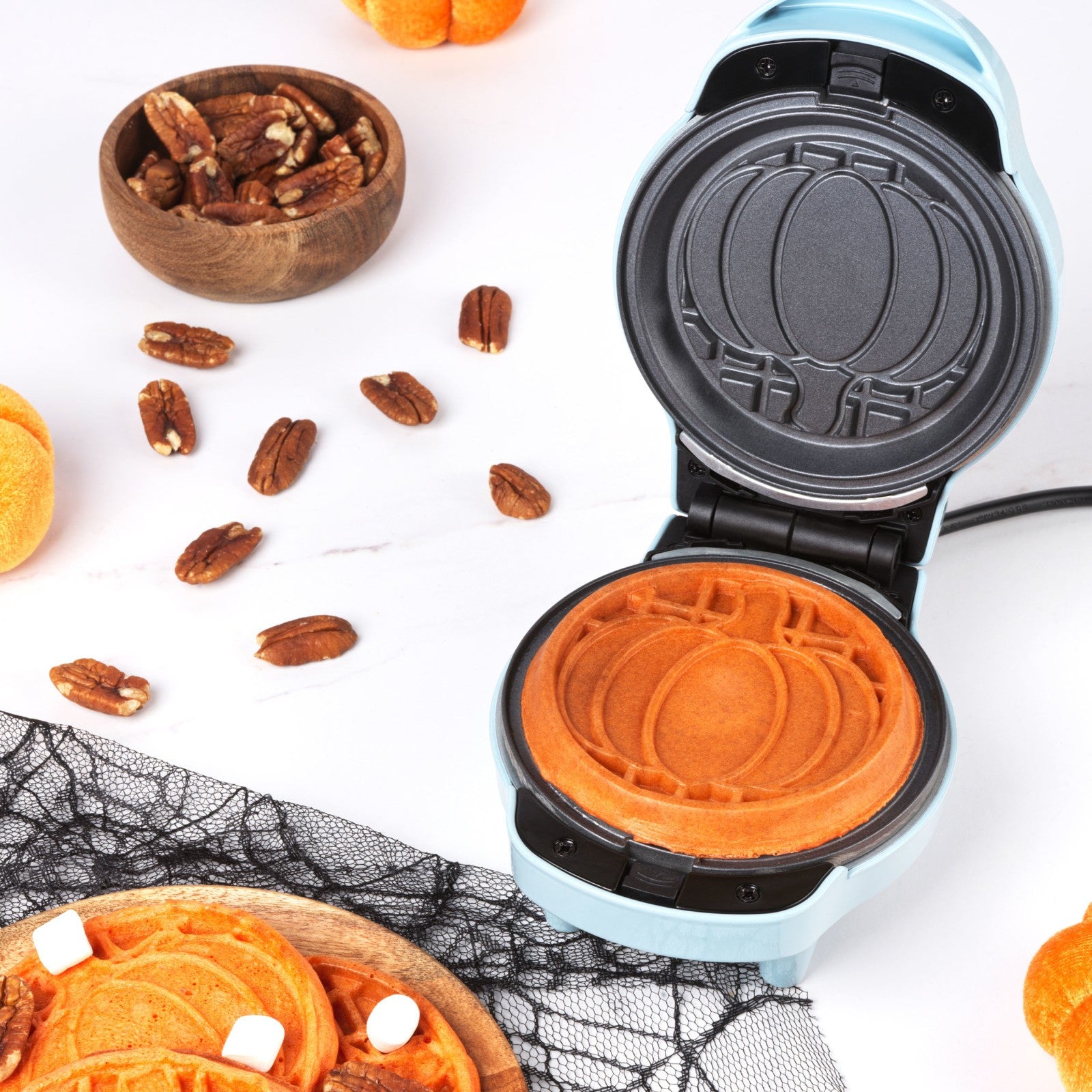 Mini Waffle Maker 5-In-1 Non-Stick Easy Clean Removable Plates Giles & Posner