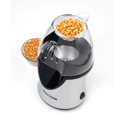 Salter® Popcorn Maker Healthy Electric Hot Air Popper Machine 1200 W Grey/Black
